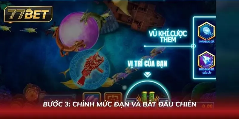 Màn hình nút tăng giảm mức đạn