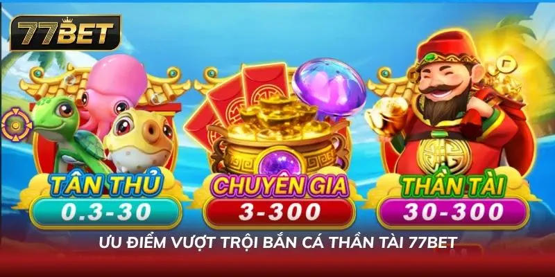 Một vài điểm mạnh khi chơi Bắn Cá Thần Tài 77BET