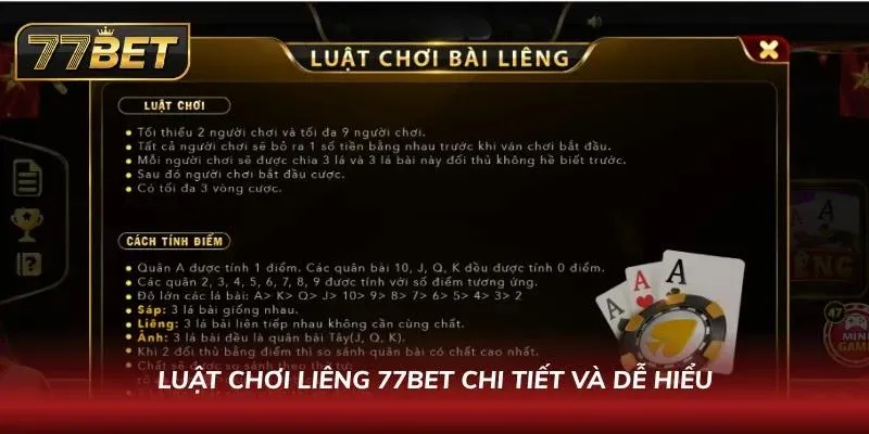 Liêng 77BET - Game Bài Hấp Dẫn Top Đầu Thị Trường 2026 Tân thủ cần nắm rõ luật cơ bản