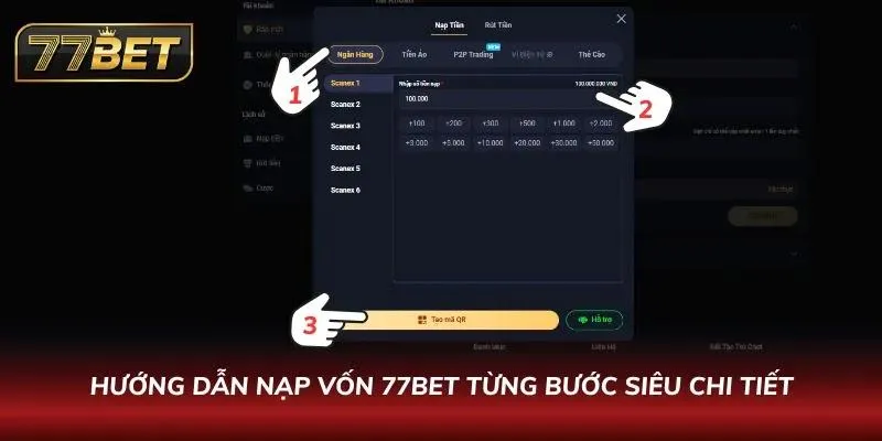 Các bước chuyển tiền được hiển thị trực quan trên giao diện
