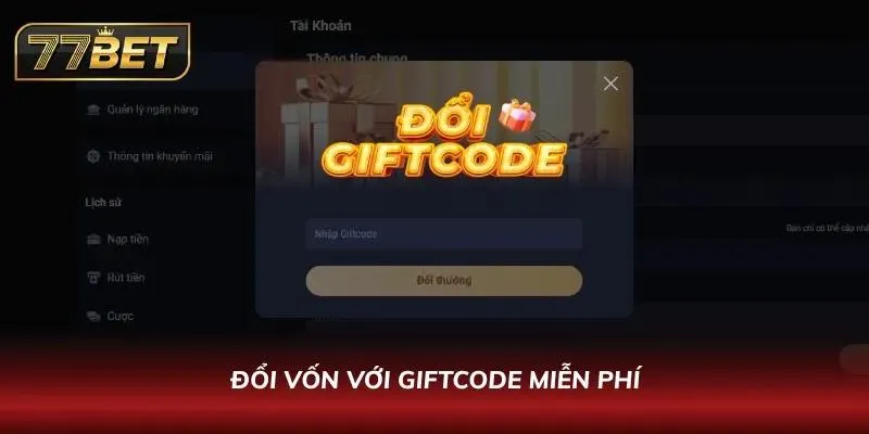 Người chơi nhập giftcode để nhận thêm giá trị vào tài khoản