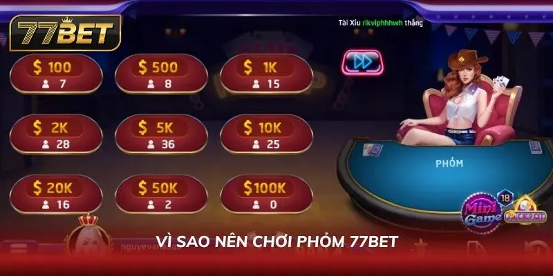 Cách Chơi Phỏm 77Bet – Hướng Dẫn Chi Tiết & Mẹo Thắng Lớn Giới thiệu tổng quan về sảnh Phỏm tại nhà cái đang hot hit nhất thị trường cá cược