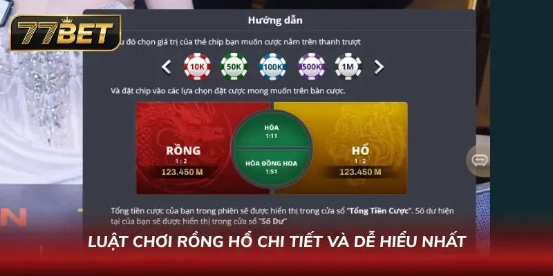Bảng quy tắc tính điểm và tỷ lệ ăn cược Rồng Hổ 77BET