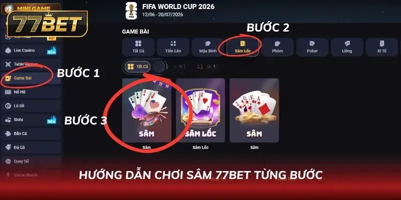 Sâm 77BET - Game Bài Độc Đáo Nhận Thưởng Hấp Dẫn 2026 Quy trình tham gia nhanh chóng và an toàn
