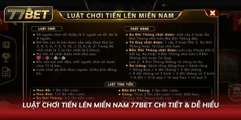 Cách Chơi Tiến Lên Miền Nam 77Bet – Hướng Dẫn Chi Tiết 2026 Luật chơi chi tiết và quy định khi thanh khoản tại sảnh cược mà anh em nên biết