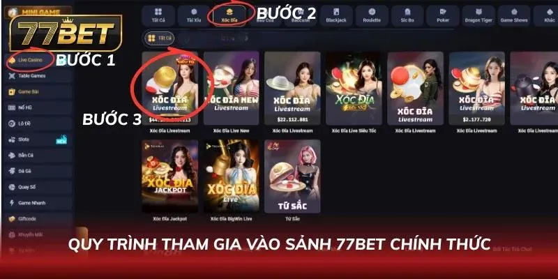 Quy trình tham gia xuống tiền tại nhà cái