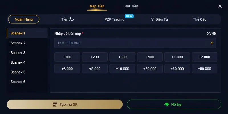 77BET hỗ trợ nạp rút qua ngân hàng, ví điện tử, tiền điện tử và thẻ cào